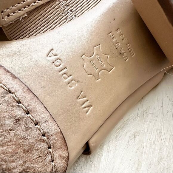 Via Spiga Phillipa Slide Leather Sandal in Tan Size 8.5 - Picture 9 of 9